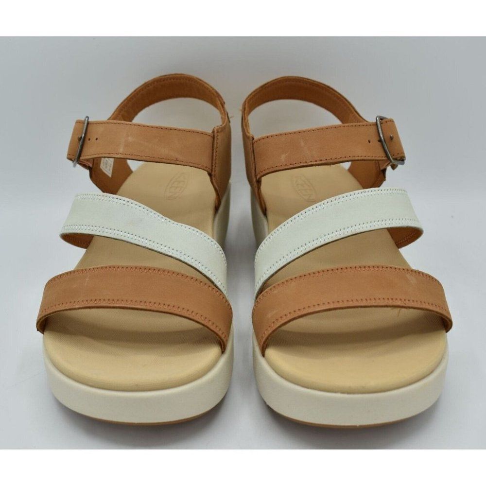 Keen Womens Size 11 Ellecity Natural Leather Backstrap Sandals Shoes - Picture 7 of 12
